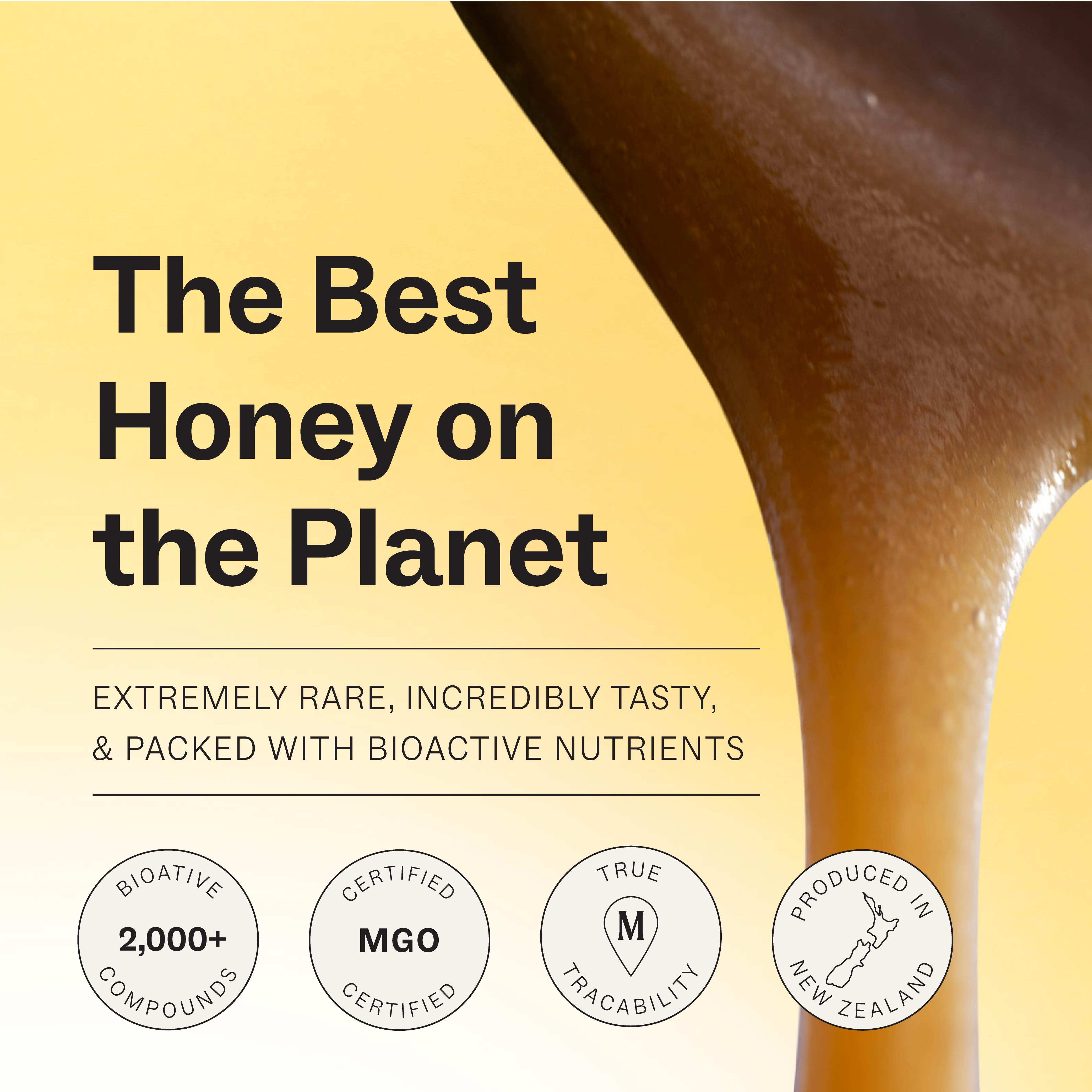 Three people holding spoons of honey and a 21-day challenge card, promoting a healthy start to the year.